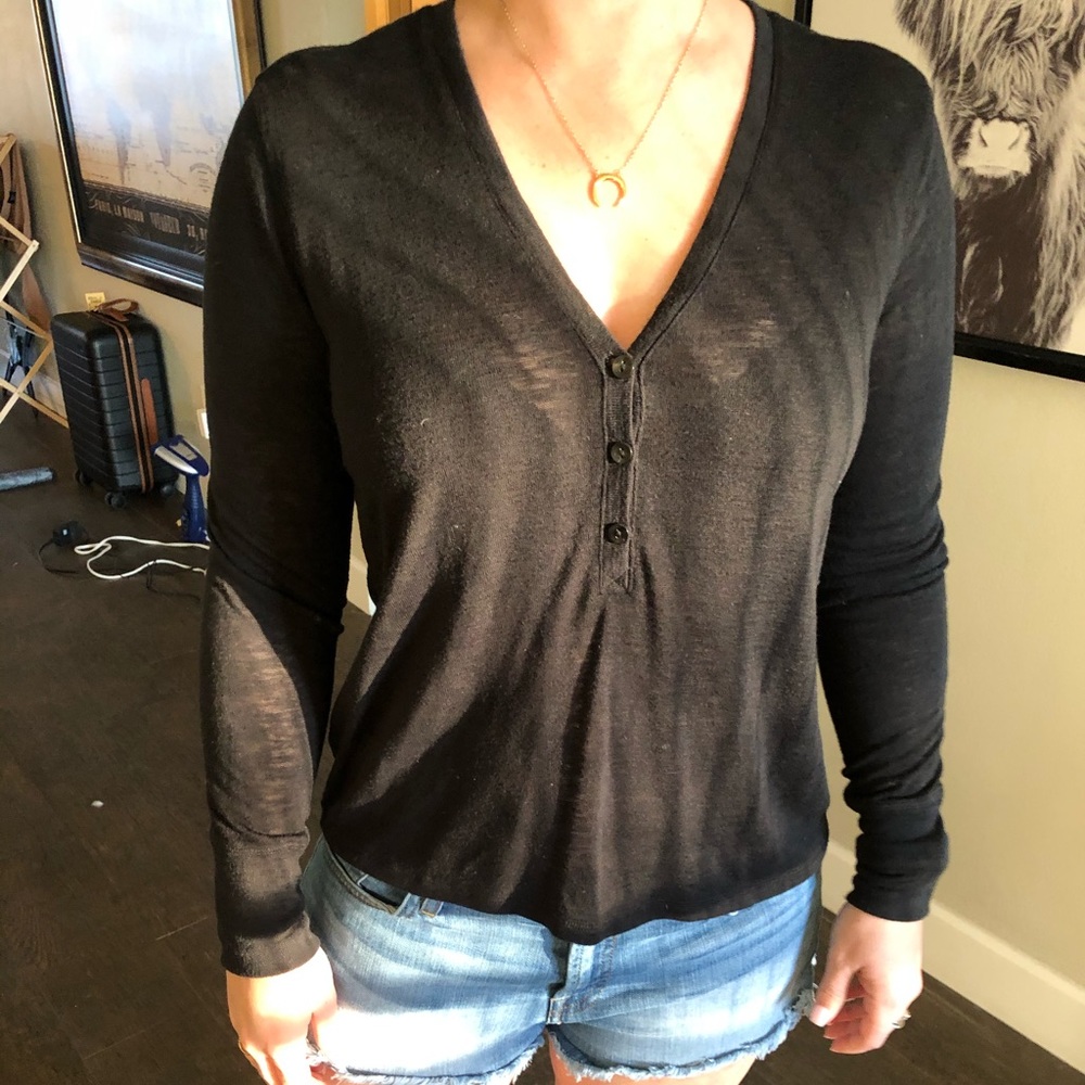 Victoria secret black henley